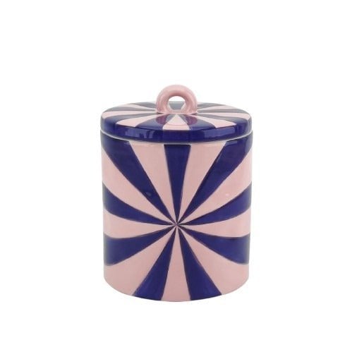Decoratieve Pot Swirl Roze/Violet 11x11x14,5cm