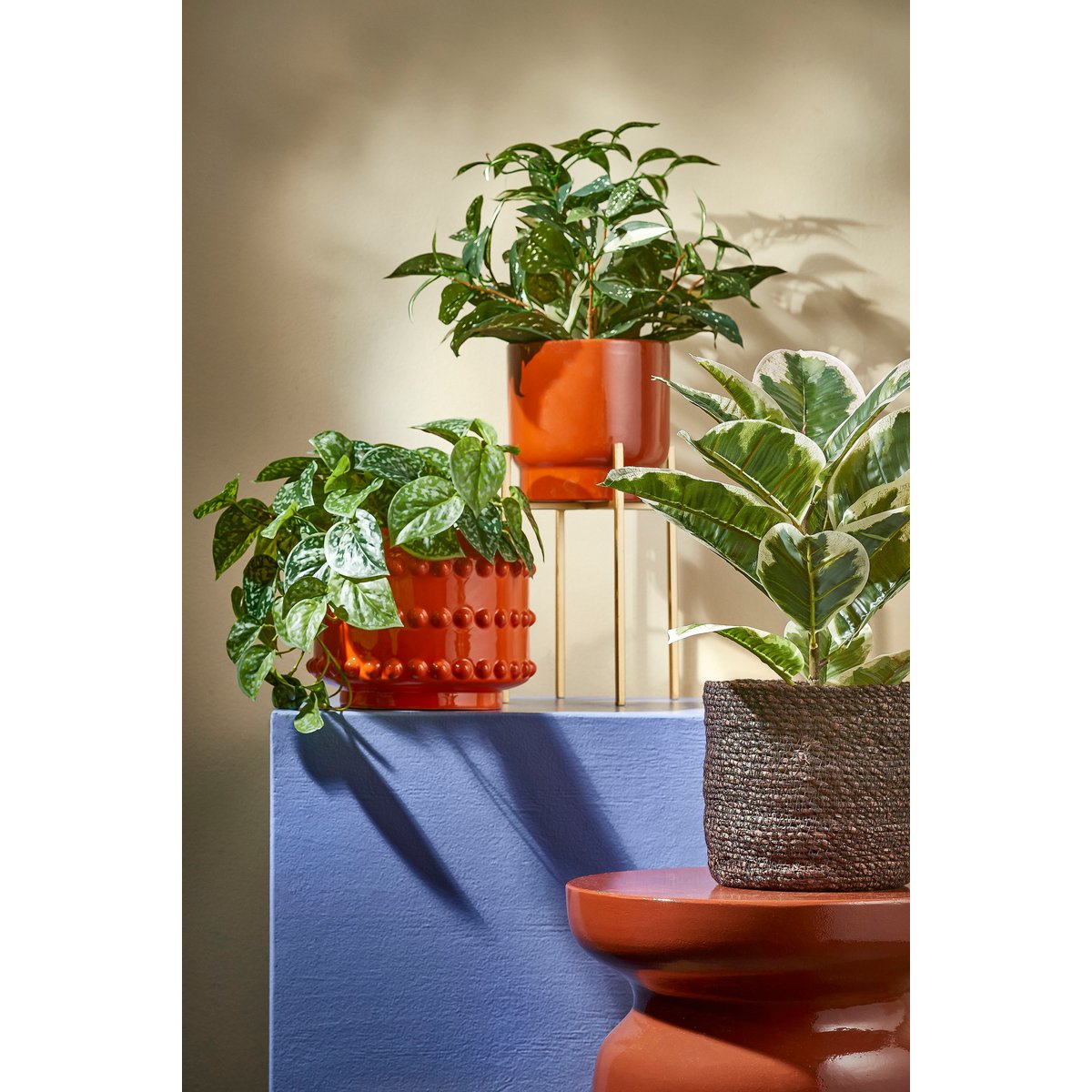 Boaz Bloempot H19 x Ø22 cm Keramiek Oranje