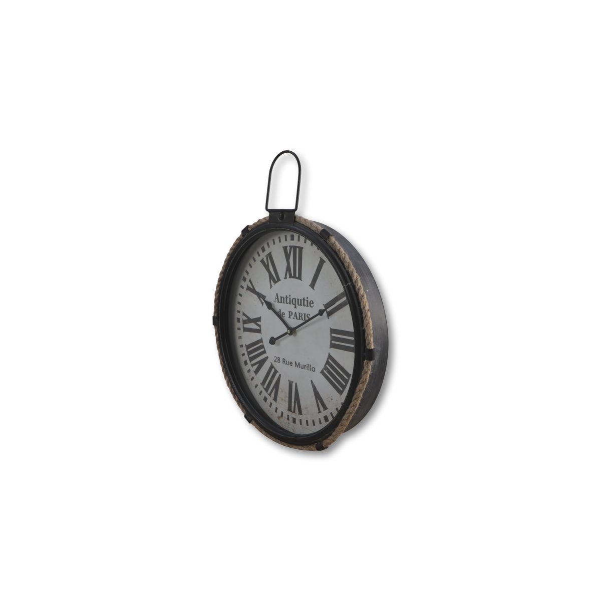Wandklok Romeins ø47x7 cm Zwart IJzer