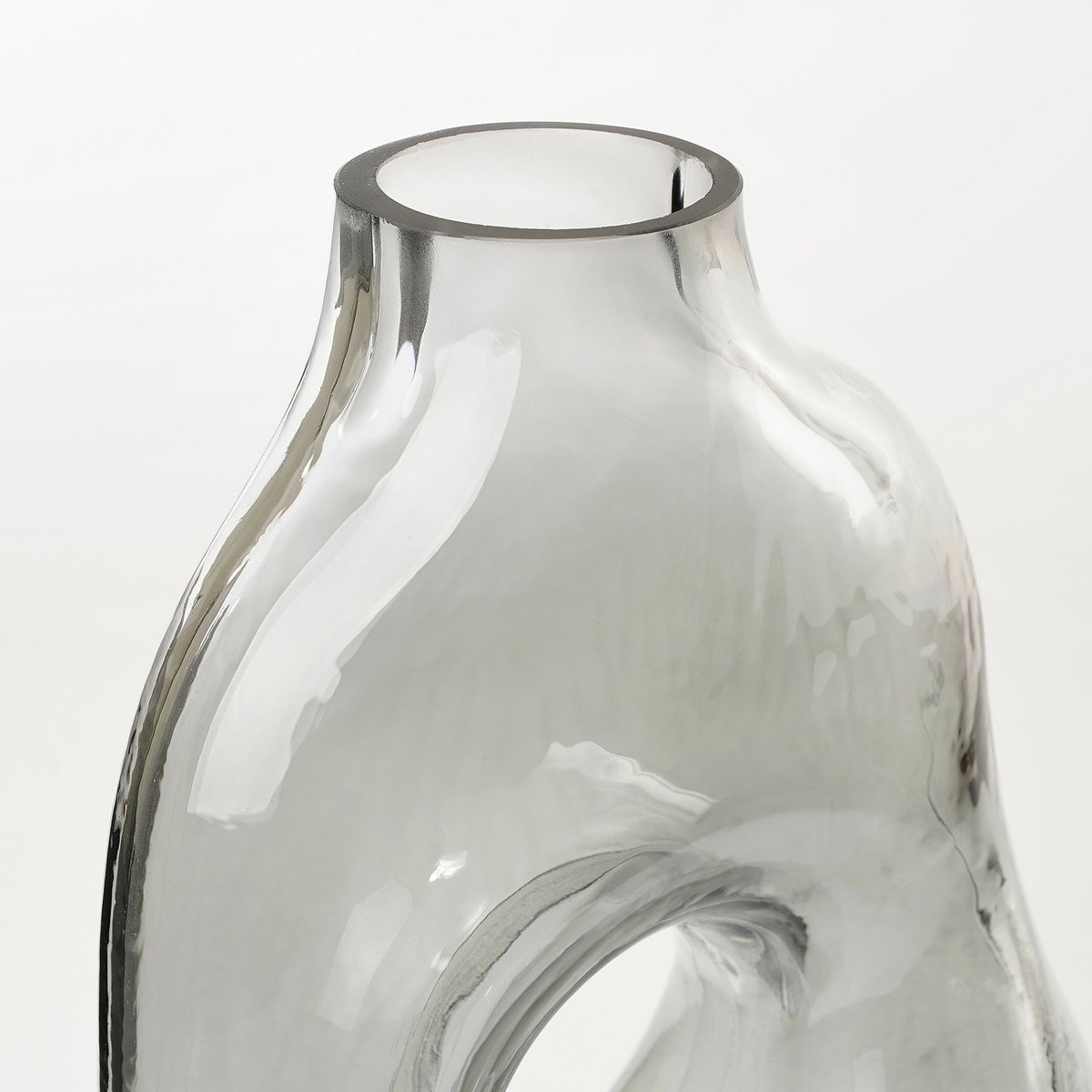 Jay Vaas L19 x B11 x H25 cm Glas Lichtgrijs