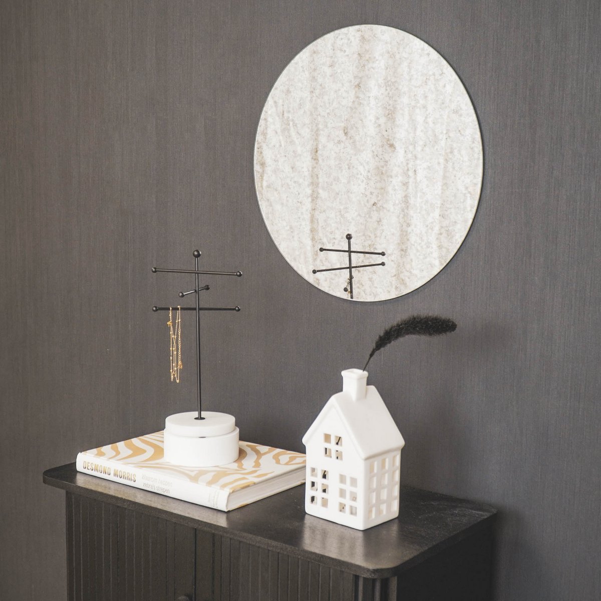 Spiegel Rond Rookglas 40x1x40cm