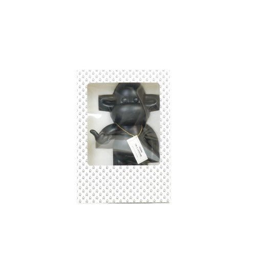 Ornament Aap 'de legende' polyresin zwart 33x21x50cm