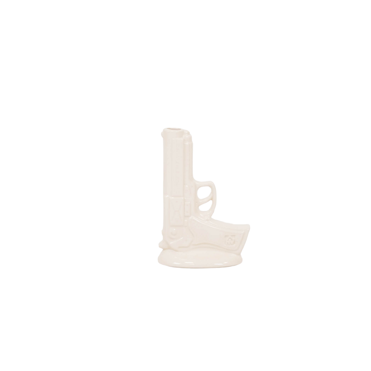 Vaas Pistool Keramiek Wit 15x9x23cm