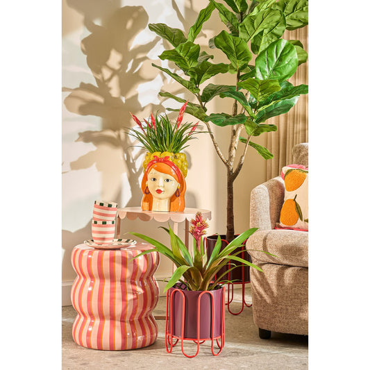Funny Bloempot Binnen H25 x Ø20 cm Dolomiet Geel