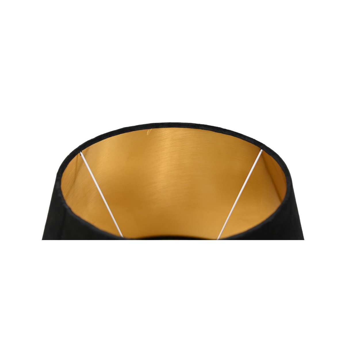 Lampenkap Rond conisch ø28 ø40x25 Zwart/goud Fluweel