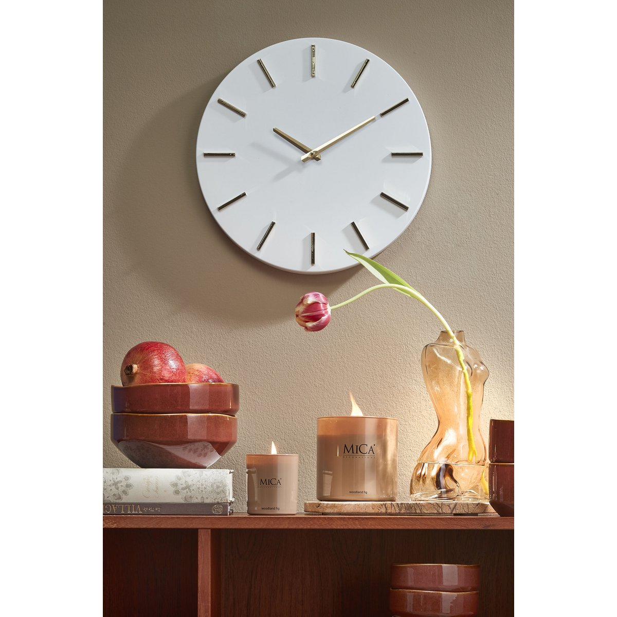 Brixen Wandklok Ø36 cm Wit