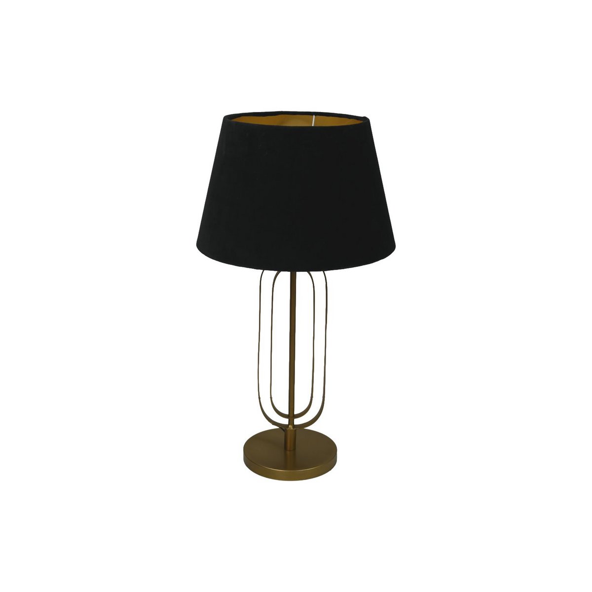 Lampenkap Rond conisch ø28 ø40x25 Zwart/goud Fluweel