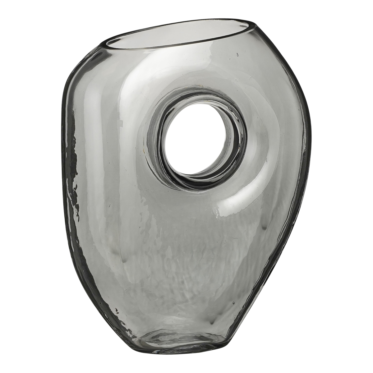 Jay Vaas L18 x B8 x H23 cm Glas Grijs