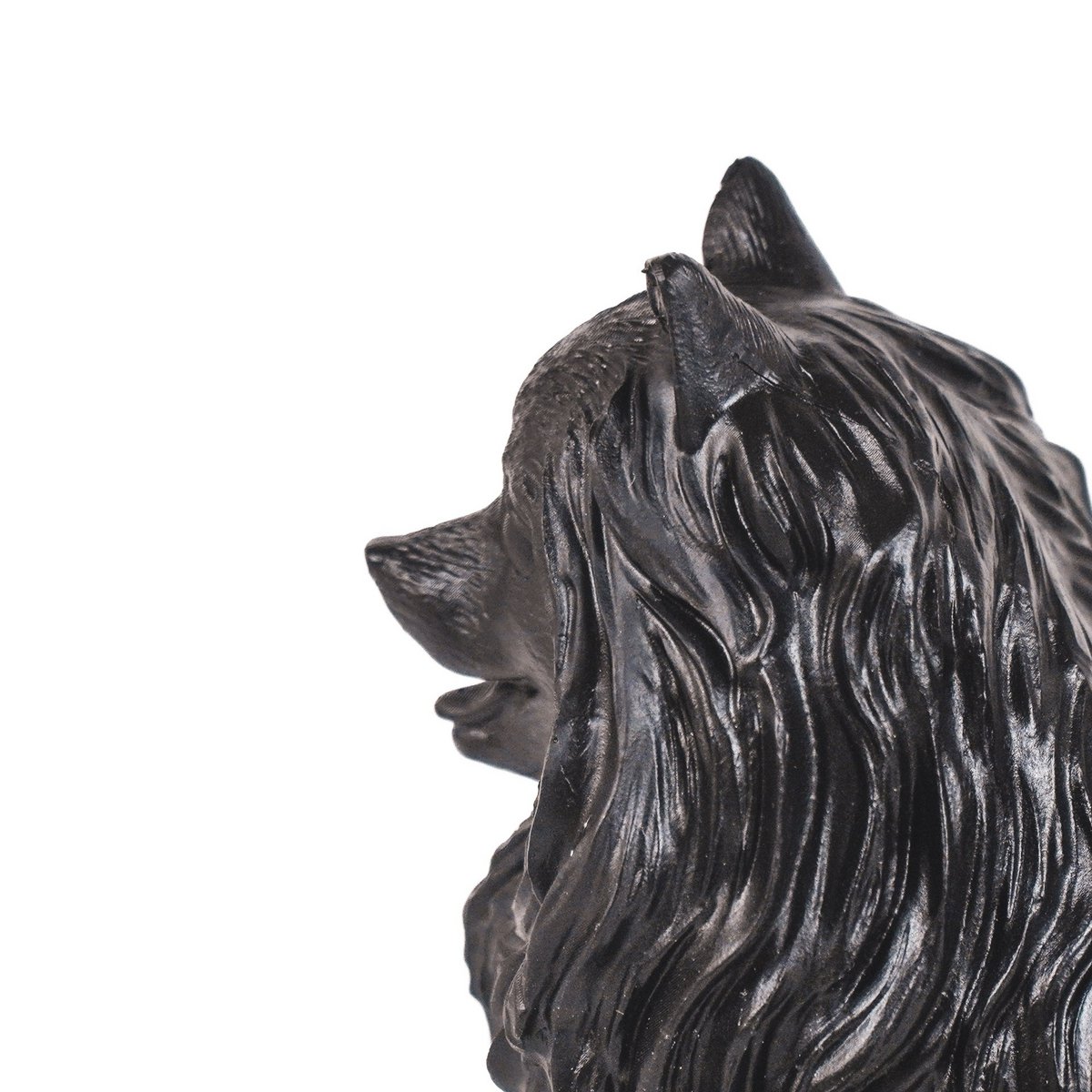 Ornament Pomeriaan Hond Polyresin Zwart 23x10x18cm