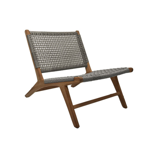 Loungechair Garden Rio 66x80x65 off white/Naturel Teak/bananenblad
