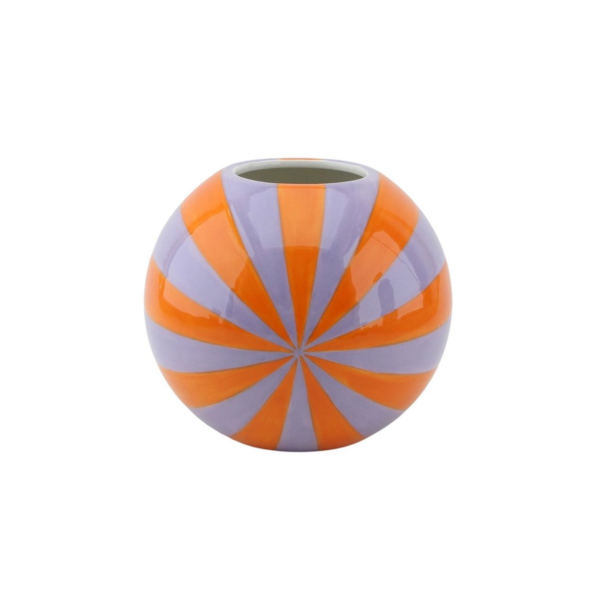 Vaas Swirl Oranje/Lila 15x15x13,5cm