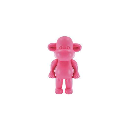 Ornament aap 'de legende' polyresin roze 20,5x13,5x35cm