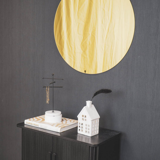 Spiegel Rond Goudkleurig Glas 60x1x60cm