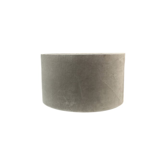 Ronde lampenkap 25x25x18 lichtgrijs fluweel