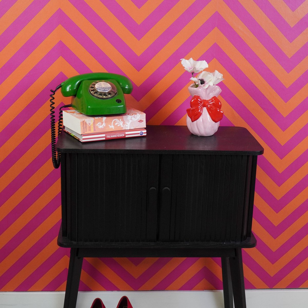 Vaas Strik Roze/Rood 11x10x16cm