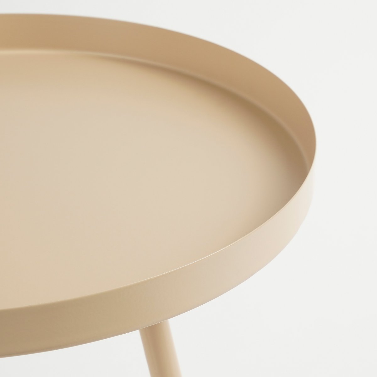 Flores Bijzettafel H38 x Ø34 cm Metaal Beige