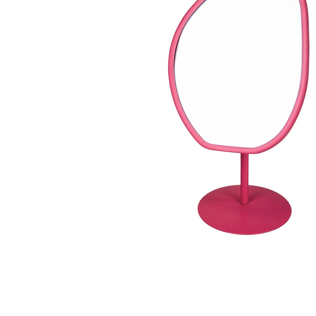 Make Up Spiegel Rond Roze 16,5x12x31,5 cm