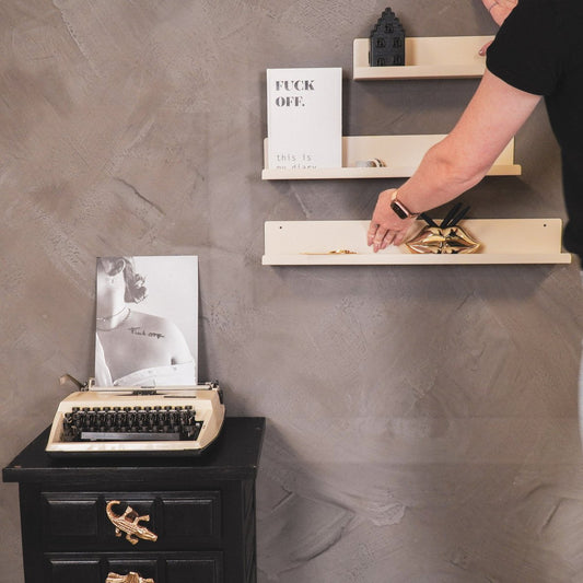 Wandplank Metaal Beige Set van 3 40/50/60cm