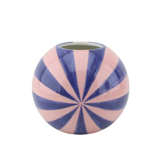 Bloemvaas Swirl Roze/Violet 20x20x17cm