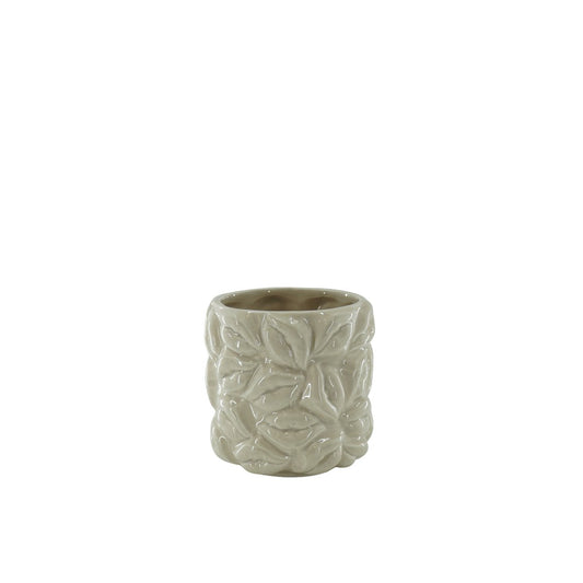 Pot - Kusjes - Keramiek - Beige -11x11x11,5cm