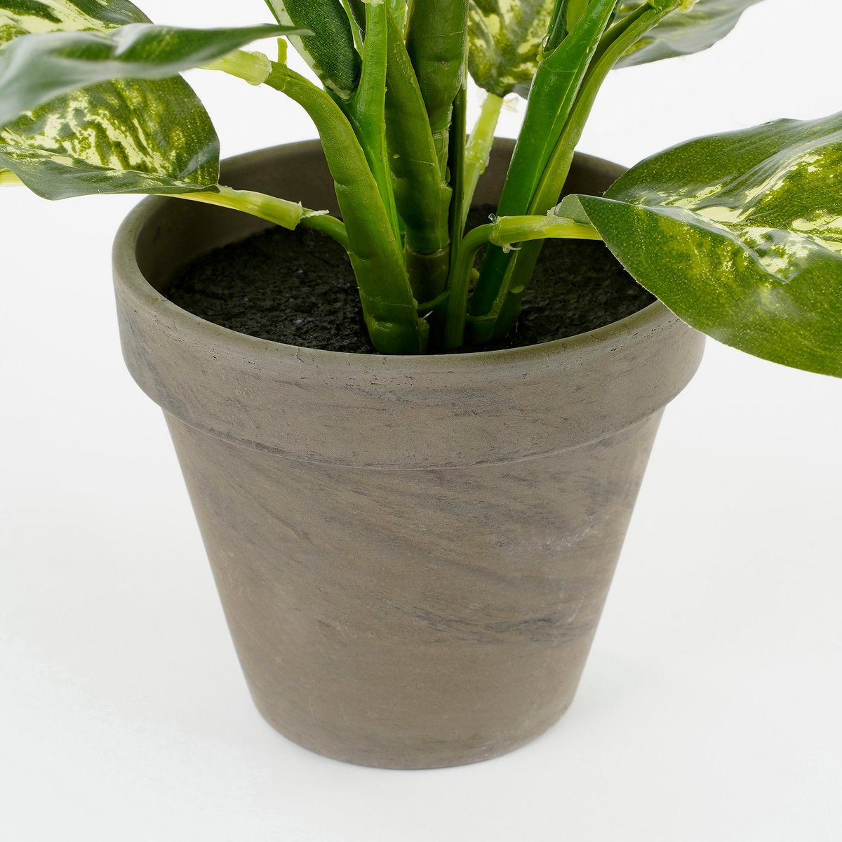 Dieffenbachia Kunstplant in Bloempot Stan H40 x Ø30 cm Groen