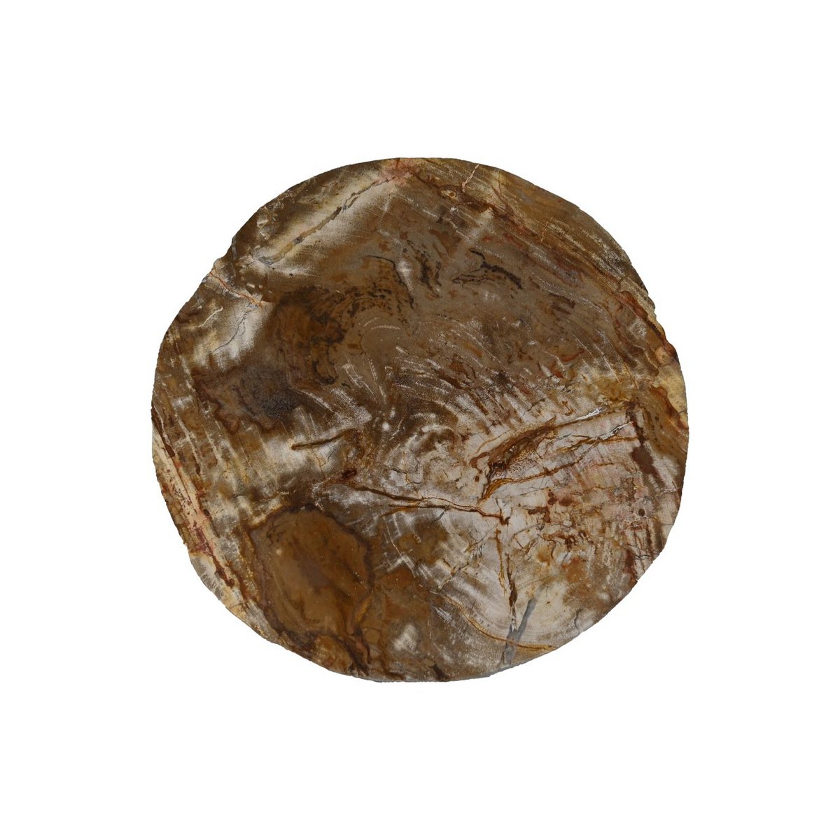Koffietafel Rond ø40X44x54 Naturel/Zwart Natuursteen/metaal