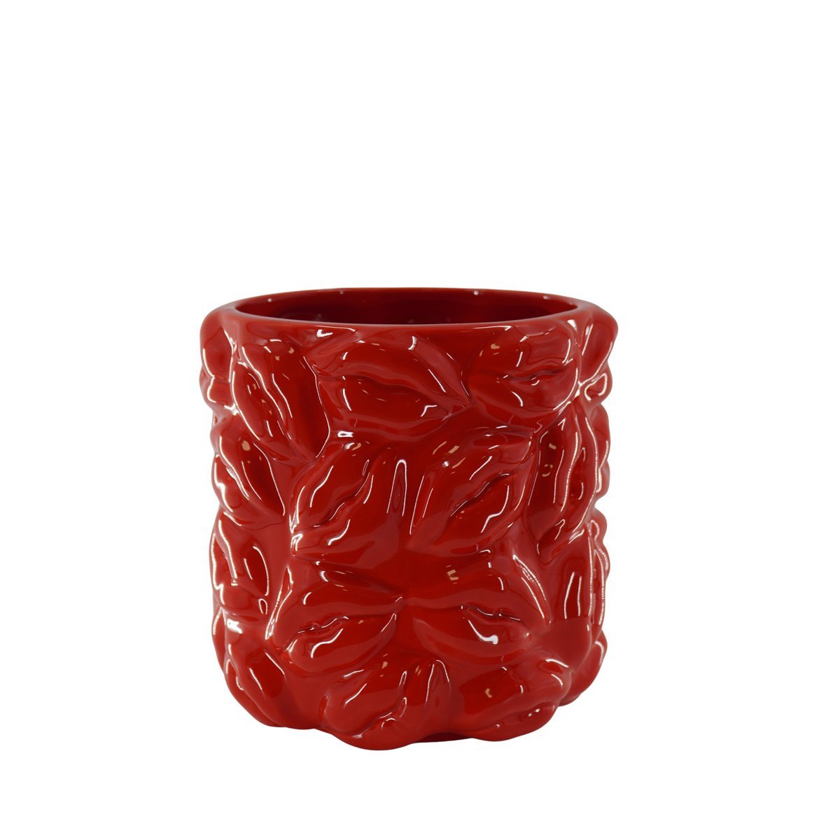 Pot Lippen Keramiek Rood 17,5x17,5x17,5cm