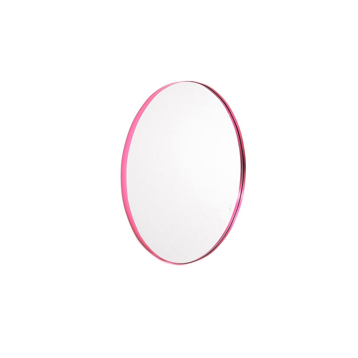 Wandspiegel rond metaal roze Ø60cm