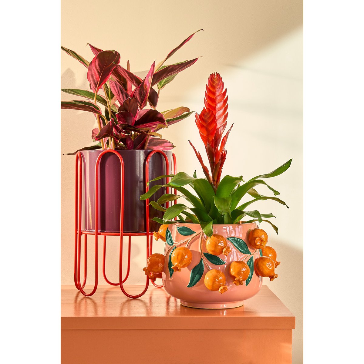Melika Bloempot Binnen - H19 x Ø29 cm - Keramiek - Roze