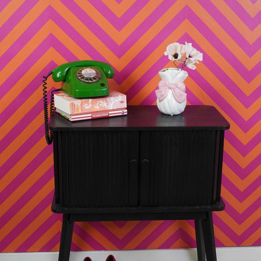Vaas Strik Wit/ Roze 11x10x16cm