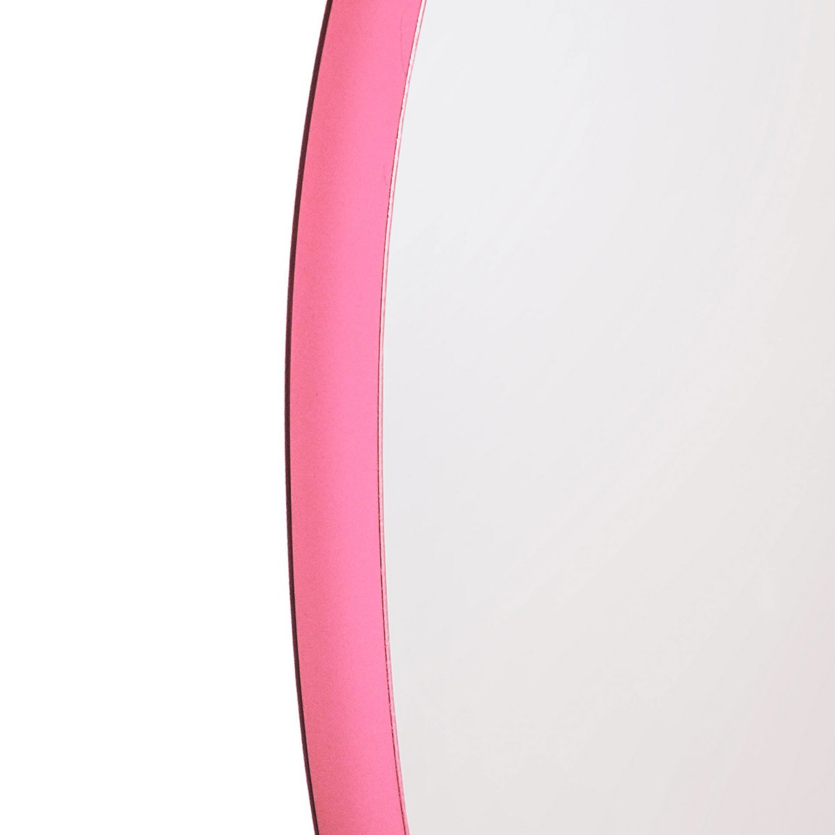 Wandspiegel rond metaal roze Ø60cm