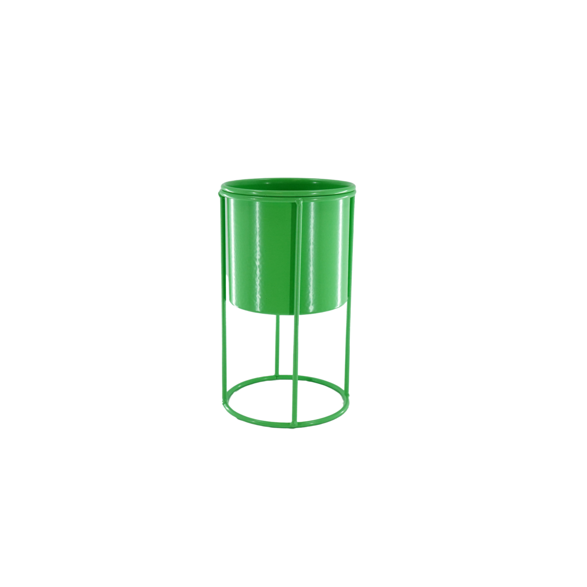 Plantenhouder Metaal Groen 11x11x19cm