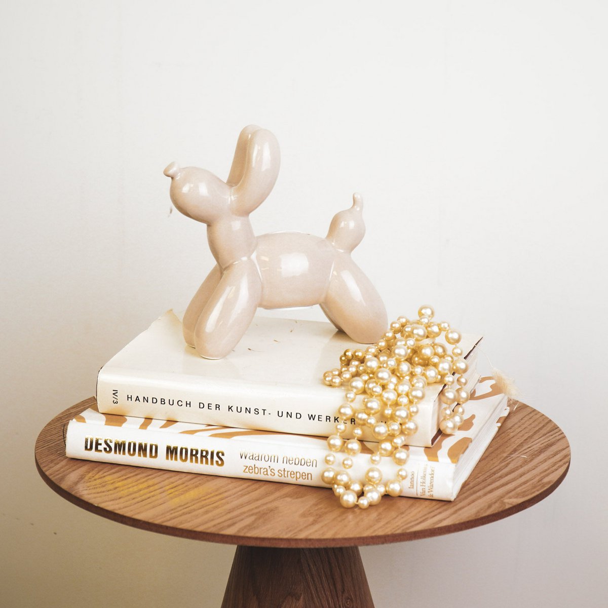 Ornament Spaarpot Ballon Hond Keramiek Zand-17x7x17cm