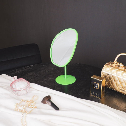 Make Up Spiegel Rond Groen 16,5x12x31,5 cm