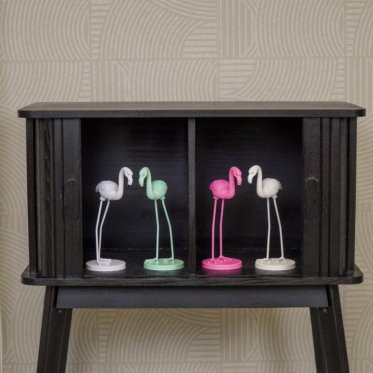 Ornament Flamingo Metaal Lila 9x7,5x19,5cm