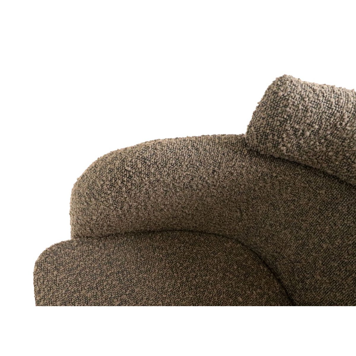 Eetkamerstoel Luca Set van 2 57x60x81 Espresso/Zwart Teddy/Bouclé/Metaal