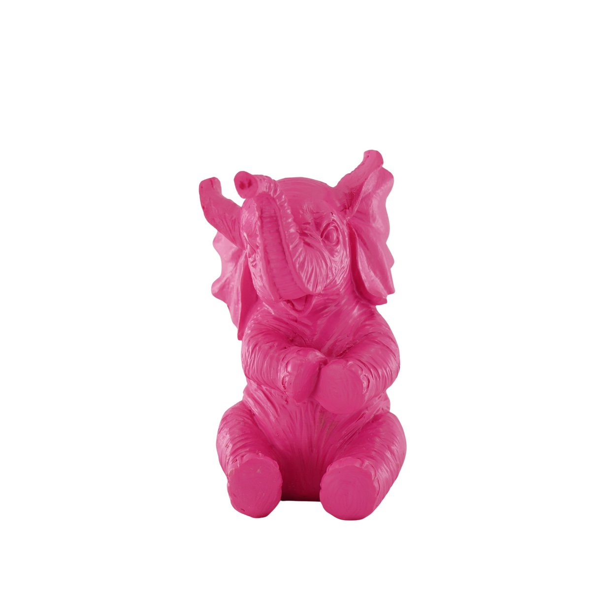 Ornament Olifant Polyresin Roze 7x7x11cm