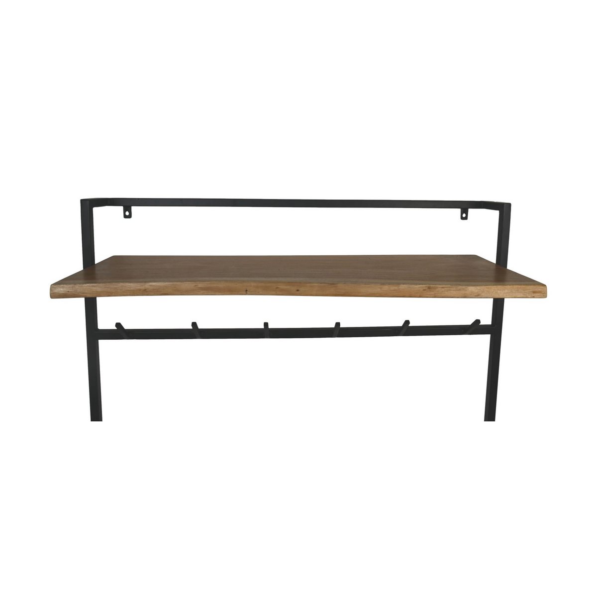 Kapstok 100x30x80 Naturel/Zwart Acaciahout/Metaal