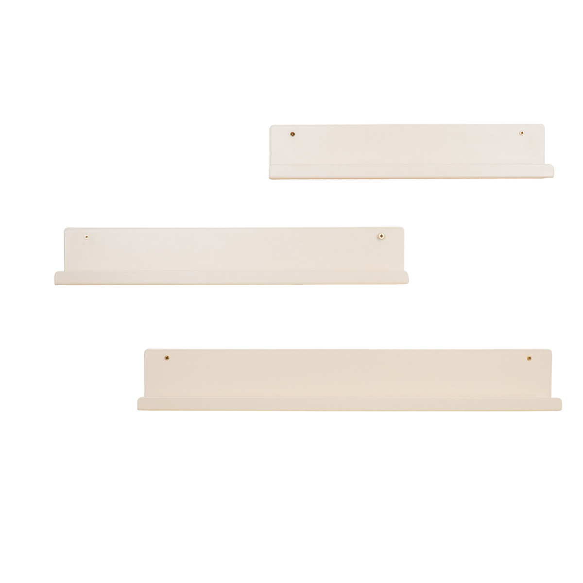 Wandplank Metaal Beige Set van 3 40/50/60cm