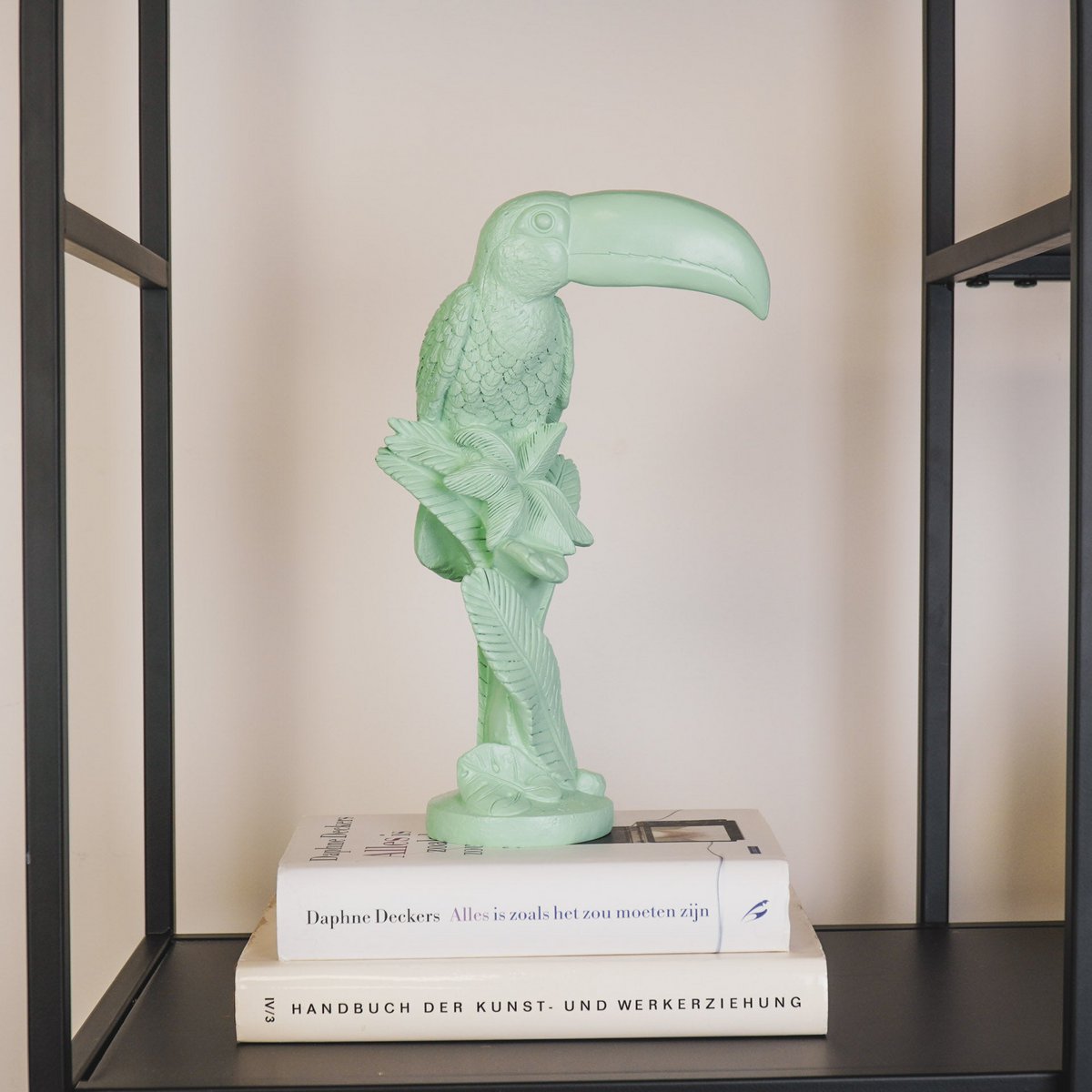 Ornament Toekan Polyresin Mintgroen 18x9,5x29,5cm