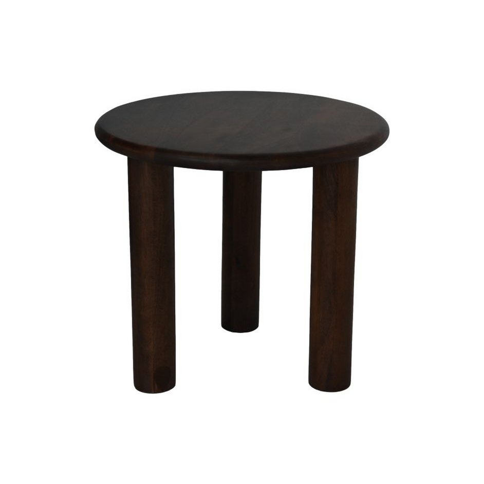 Bijzettafel Rond 50x50x45 Bruin Mangohout