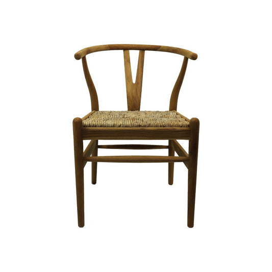 Eetkamerstoel Delilah 50x41x78 Naturel Teak/Bananenblad