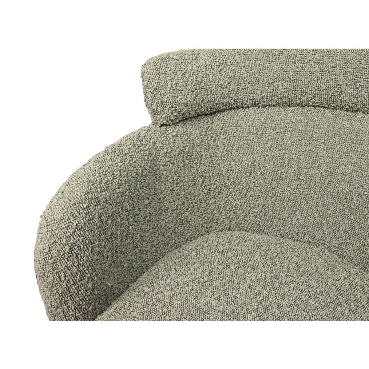 Eetkamerstoel Luca Set van 2 57x60x81 Lichtgrijs/Zwart Teddy/Bouclé/Metaal