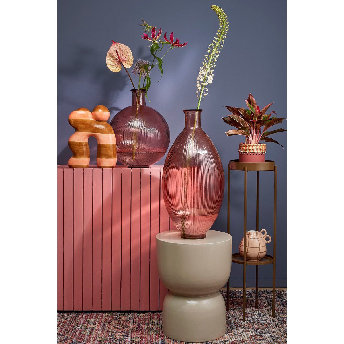 Stage Bijzettafel H45 x Ø35 cm Cement Beige